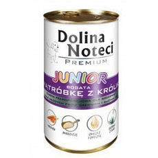 Dolina Noteci Premium Junior wątróbka z królika 400g dla szczeniąt ras średnich i dużych