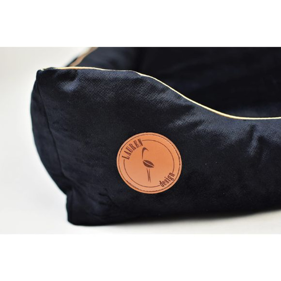 Lauren Design CEZAR - kanapa dla psa czarny velvet 110/90cm