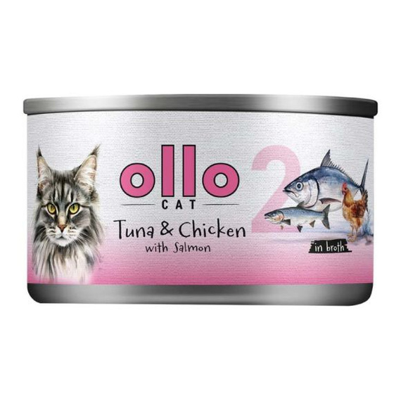 Ollo Cat Nr 2 Tuńczyk i Kurczak z Łososiem mokra karma dla kota