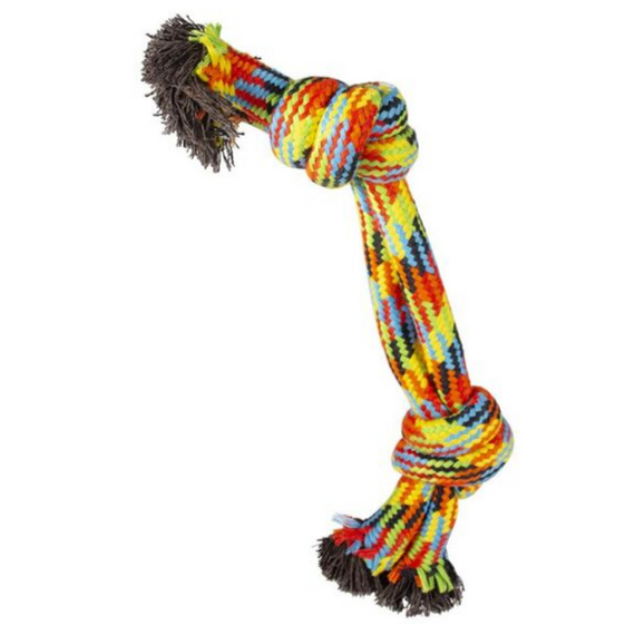 Zabawka bawełniana lina z dwoma supłami 28cm Duvo+