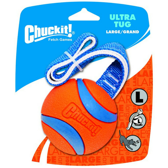 Chuckit! Ultra Tug Large - piłka z taśmą dla psów