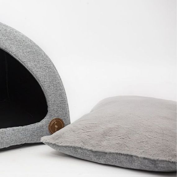 Budka dla kota lub psa 50x50cm szara Lauren Design BELLA Natura