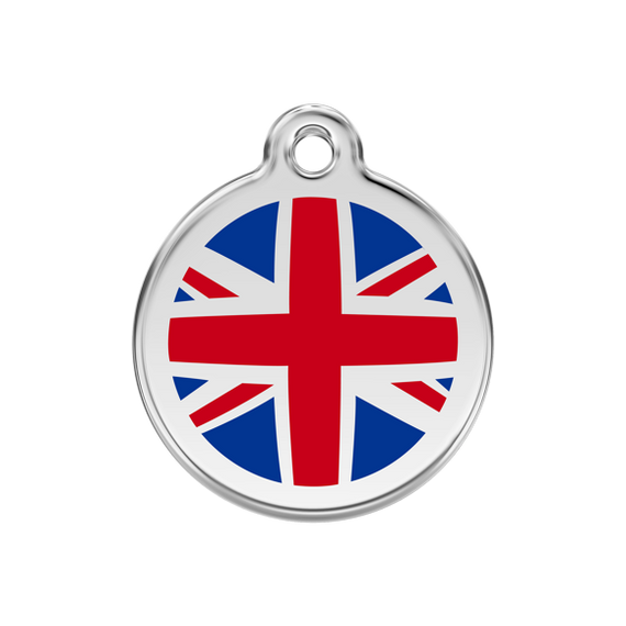 Adresówka dla psa średnia - okrągła zawieszka UK - Red Dingo