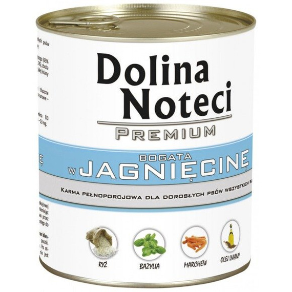 Dolina Noteci Premium jagnięcina 800g - mokra karma dla dorosłego psa 