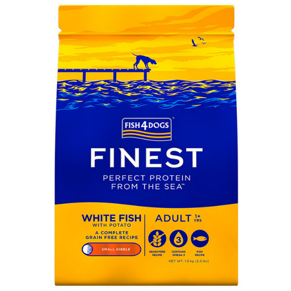 Fish4Dogs Finest Ocean White Fish Complete - karma dla psów dorosłych małe krokiety 1,5 kg