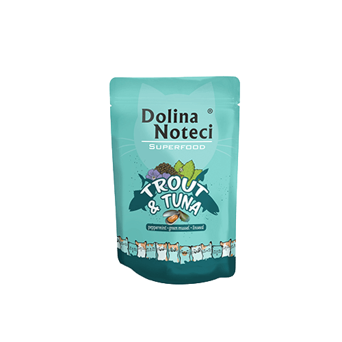 Dolina Noteci Superfood pstrąg i tuńczyk karma dla kota saszetka 85g