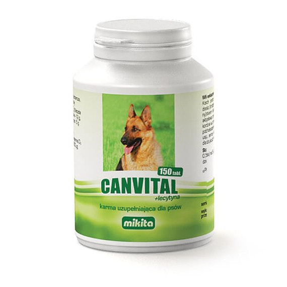 Mikita Canvital z lecytyną suplement dla psów poprawiający kondycję 150 tabletek