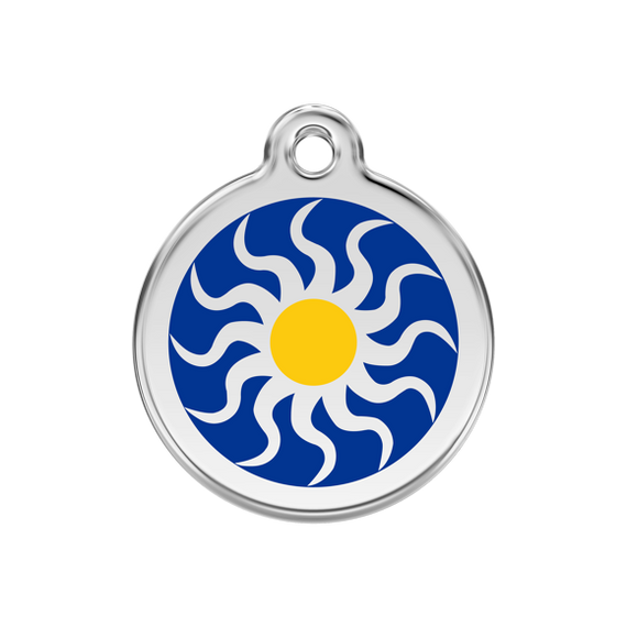 Adresówka dla psa średnia - okrągła zawieszka SŁOŃCE - Red Dingo