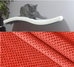 Półka dla kota FALA 75 symetryczna prawa kolor czerwony