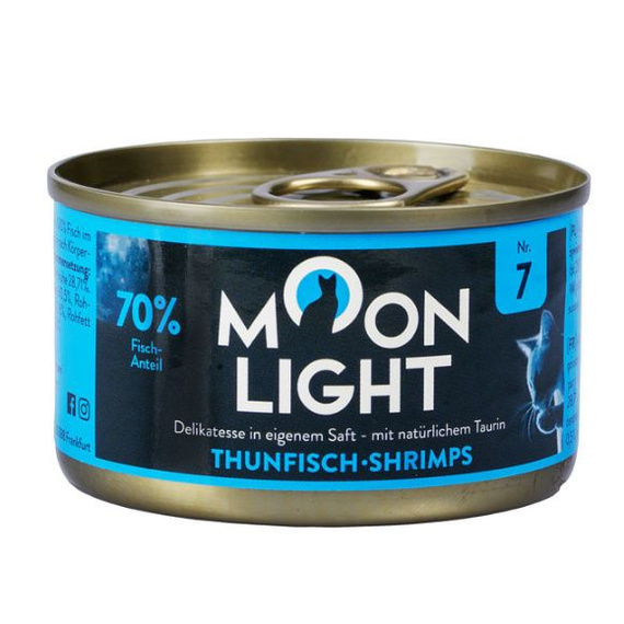Moonlight Dinner Nr 7﻿ Tuńczyk, krewetki w sosie własnym﻿ karma dla kota 80g