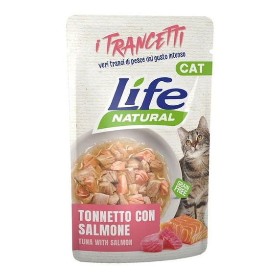 Life Cat kawałki tuńczyk i łosoś 55 g – mokra karma dla kotów