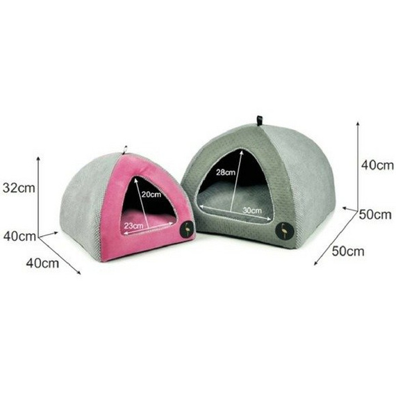 Budka dla kota lub psa 50x50cm Lauren Design BELLA srebrny velvet