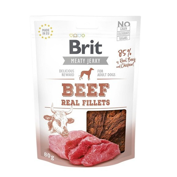 Brit Jerky Snack Beef Fillets 80g mięsny przysmak dla psa