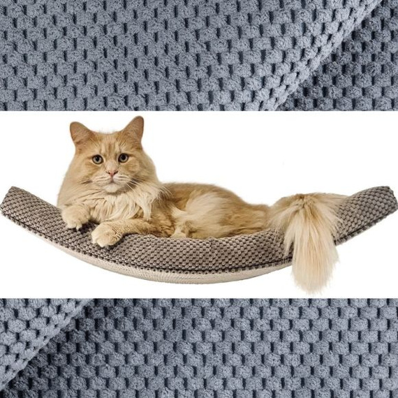 Półka na ścianę dla kota ŁUK 60 - gołębi szary