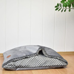 Legowisko dla psa lub kota - Lauren Design Norka Nel srebrny velvet