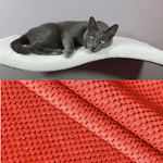 Półka dla kota FALA 75 symetryczna lewa kolor czerwony