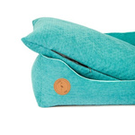 Lauren design legowisko CEZAR - kanapa dla psa w kolorze turkusowymi 80/70cm