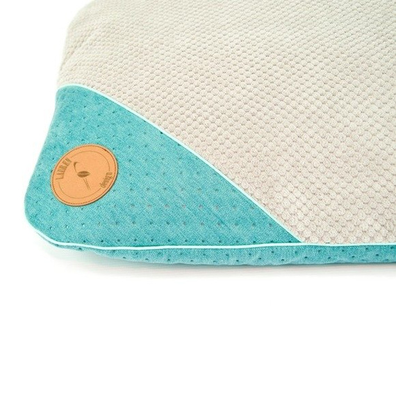 Lauren design legowisko FRIDA - dwustronna poducha dla psa lub kota w kolorze turkusowo-szarym 100/80cm