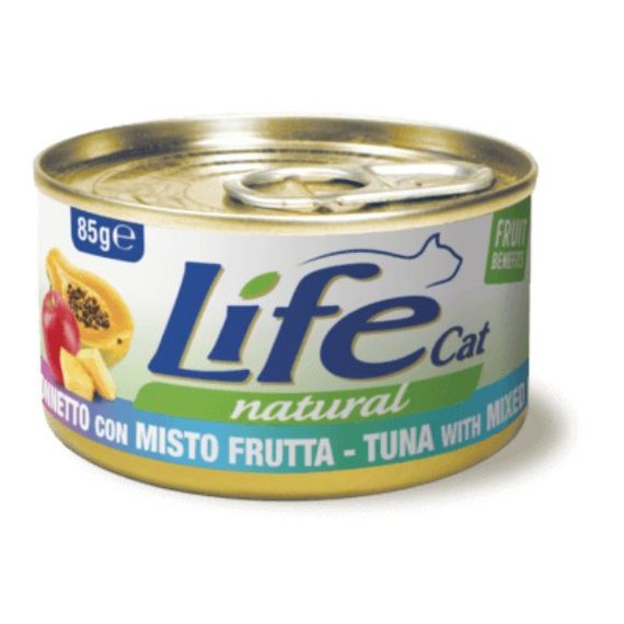Life Cat Natural Tuńczyk z Owocami mokra karma dla kota puszka 85g