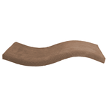 Półka dla kota FALA 75 symetryczna lewa kolor czekoladowy