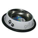 Malowana miska metalowa na gumie pojemność 0,5l