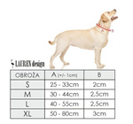 Lauren design Regulowana obroża dla psa L 40-55cm granatowa