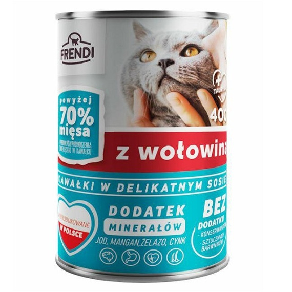 Frendi Wołowina w sosie - mokra karma dla kota 400g