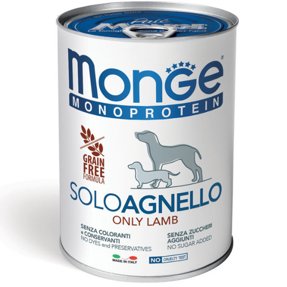 Monge Dog Solo Lamb 400g - monoproteinowa mokra karma dla psów