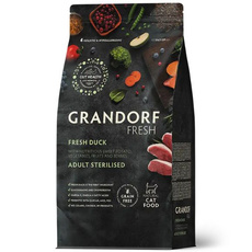 Grandorf Fresh Sterilised – karma sucha bezzbożowa dla dorosłych kotów z kaczką, 2kg