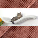 Cat's Atelier Półka na ścianę dla kota fala symetryczna lewa 75cm - ciemny brudny róż