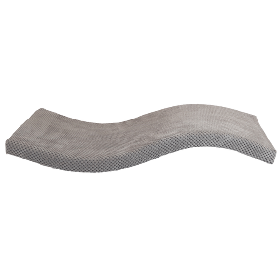 Półka dla kota FALA 75 symetryczna lewa kolor popielaty z kroplą brązu