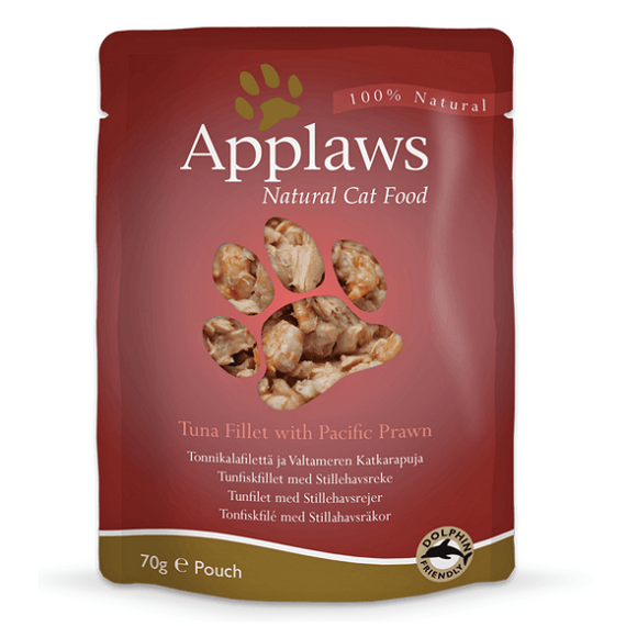 APPLAWS KOT sasz.70g TUŃCZYK KREWETKI /48