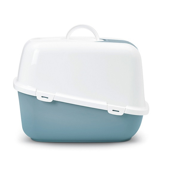 Savic Nestor Jumbo - duża kryta kuweta dla kota kolor niebieski zgaszony