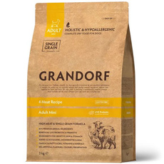 Grandorf Adult Mini 4 Meat 3kg sucha karma dla psów dorosłych