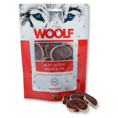 Woolf Beef Sushi with Cod - przysmaki dla psa z wołowiną i dorszem, op. 100 g