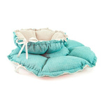 Lauren design legowisko Daisy 80cm - legowisko dla psa lub kota turkusowo-szare
