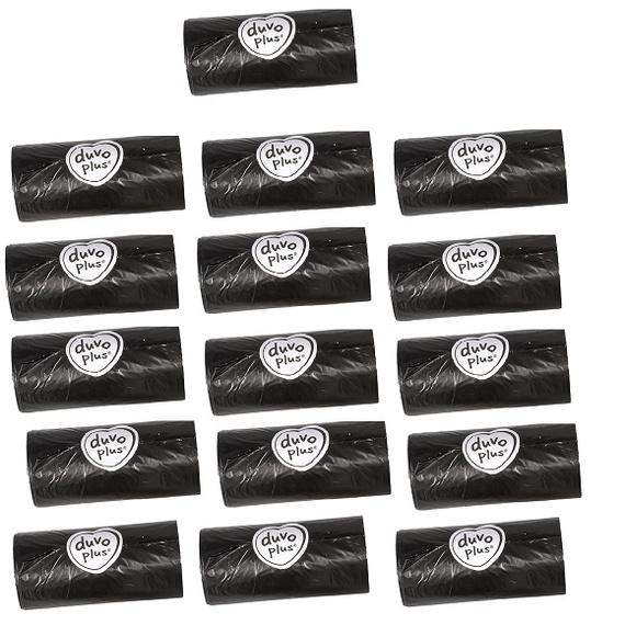 Czarne woreczki na psie odchody 16x20 szt. Duvo+