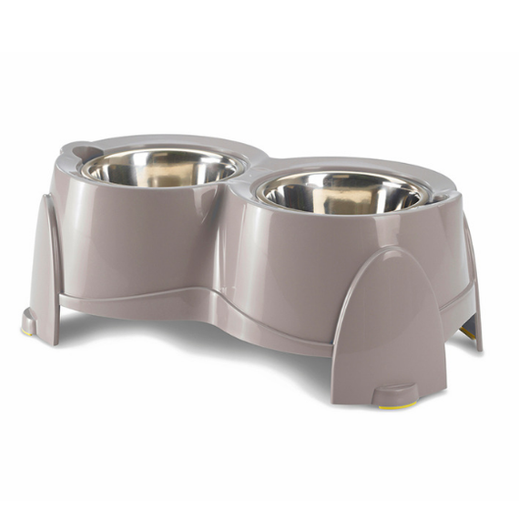 Savic Ergo Feeder - plastikowy stojak na miski dla psa, rozmiar M, miski 2 x 0,85 l