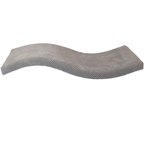 Półka dla kota FALA 75 symetryczna prawa kolor popielaty z kroplą brązu