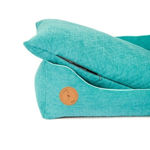 Lauren design legowisko CEZAR - kanapa dla psa lub kota w kolorze turkusowym 60/50cm