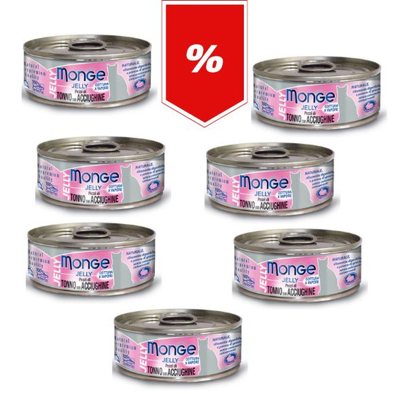 Monge Jelly Tuna Anchovy karma dla kotów Tuńczyk Anchovy 24x80g
