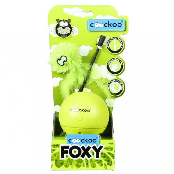 Coockoo Foxy Magic Ball - limonkowa zabawka dla kotów