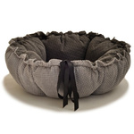 Lauren design legowisko Daisy 80cm - legowisko dla psa lub kota szaro-szare (pikowane)