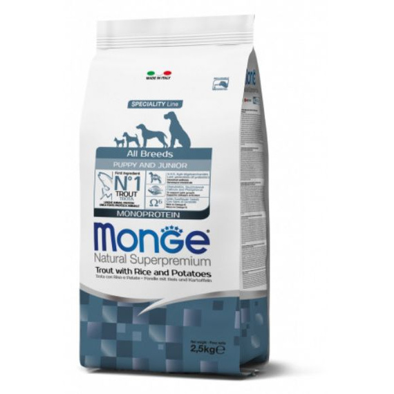 Monge Puppy Monoprotein Trout karma dla szczeniąt 2,5kg