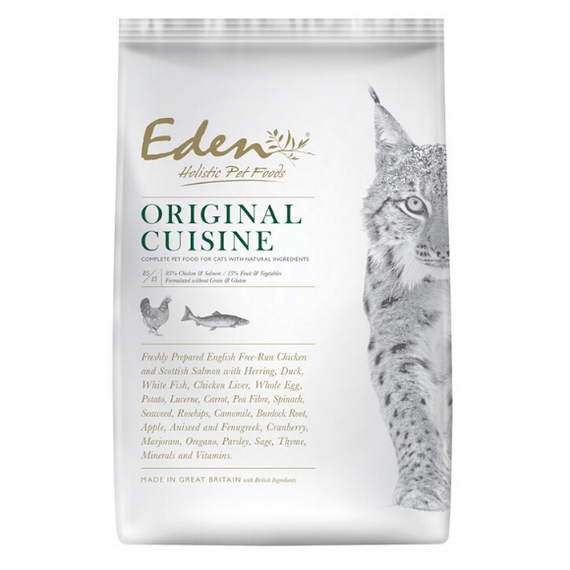 Eden Original Cuisine - sucha karma dla kotów w każdym wieku - Kurczak, Łosoś, Śledź - 10 kg