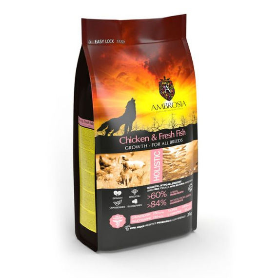 Ambrosia Puppy sucha karma dla szczeniąt Kurczak i Świeża Ryba 2kg