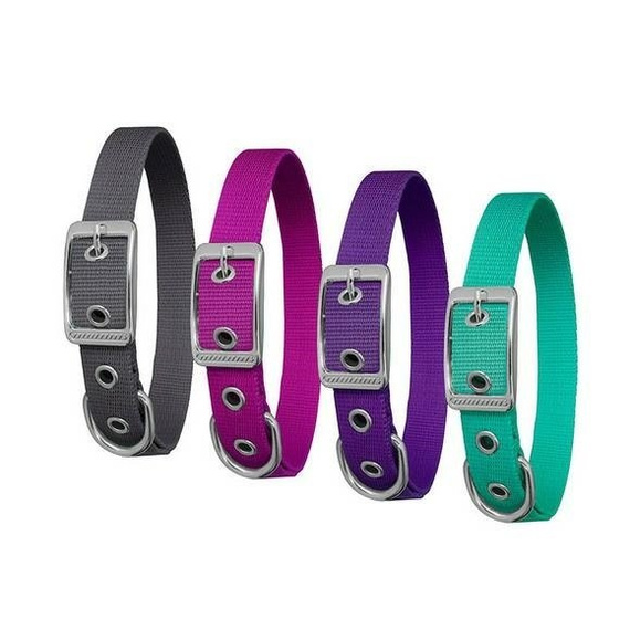 Obroża dla psa wykonana z taśmy 16mm/46cm miętowa Chaba