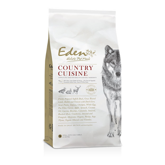 Eden Country Cuisine karma dla szczeniąt i psów dorosłych małe rasy - Kaczka, Jagnięcina, Królik, Dziczyzna 2kg