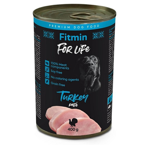 Fitmin for Life Pies indyk 400g - wilgotna karma dla psa 