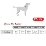 Zolux Mac Leather obroża regulowana dla psa 20mm żółta